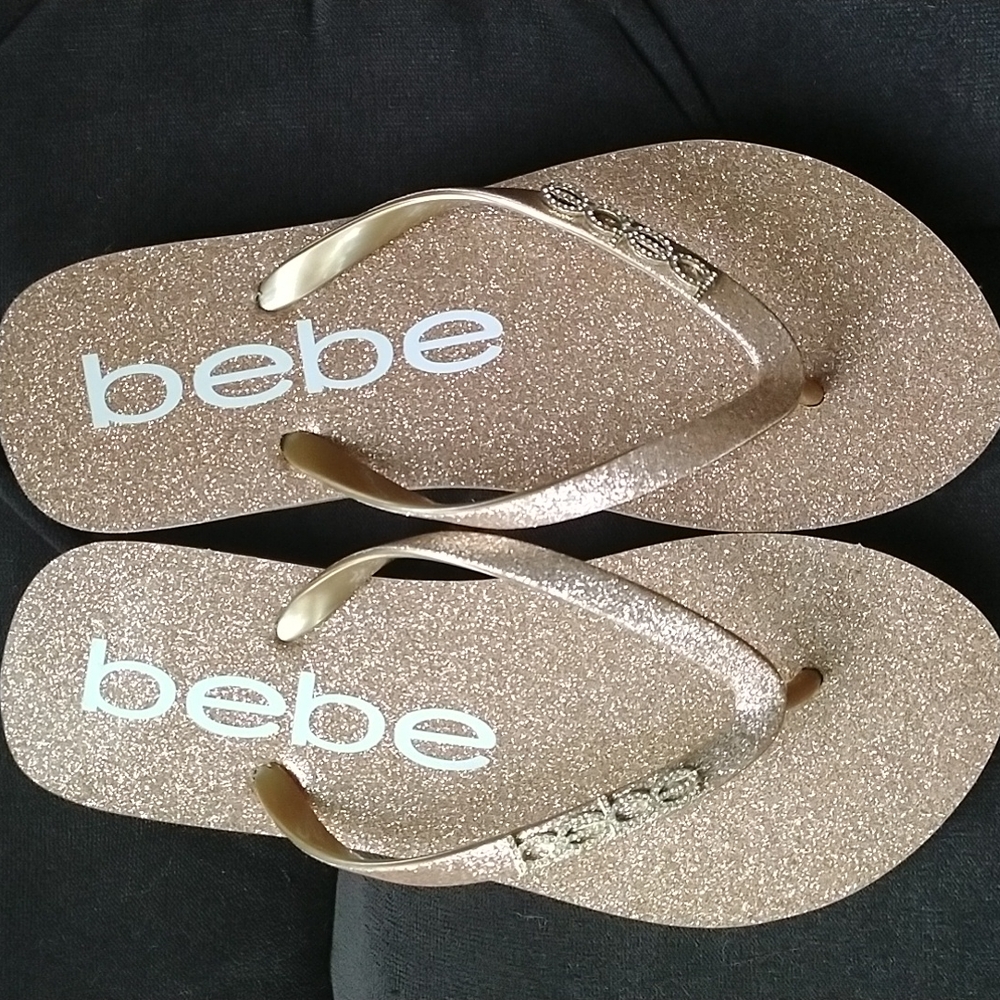 Bébé gold Sparky flip flops